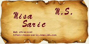 Miša Sarić vizit kartica